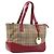 Borsa a mano BURBERRY Nova Check Canvas Beige Gold Auth 200887 D'oro