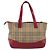 Borsa a mano BURBERRY Nova Check Canvas Beige Gold Auth 200887 D'oro - vista 2
