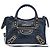 BALENCIAGA Classic Metallic Edge Mini City Leather 2way 390160 Auth 197318SAM Blu D'oro - vista 13