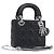 Borsa a mano Christian Dior Lady Dior in pelle d'agnello 2way Nero Argento Auth BA14814SM