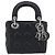 Borsa a mano Christian Dior Lady Dior in pelle d'agnello 2way Nero Argento Auth BA14814SM - vista 2