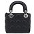 Borsa a mano Christian Dior Lady Dior in pelle d'agnello 2way Nero Argento Auth BA14814SM - vista 3