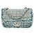 Borsa CHANEL Timeless/Classique in Tweed Blu - 103865 - vista 2