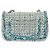 Borsa CHANEL Timeless/Classique in Tweed Blu - 103865 - vista 3