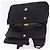 Borsa a tracolla con catena BALLY in pelle nera e oro Auth kk709A Nero D'oro - vista 19