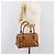 Borsa Boston MCM Vicetos Logogram PVC Leather Brown Gold Auth 200900 Marrone D'oro - vista 23