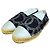 Espadrillas Chanel CC in Tweed e Pelle di Agnello Metallizzata - Nero/Argento - vista 3