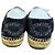 Espadrillas Chanel CC in Tweed e Pelle di Agnello Metallizzata - Nero/Argento - vista 5