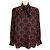 Valentino Garavani Blusa de seda Valentino Black / Red Logo Print Negro