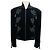 Giacca in velluto Max Mara Sfilata nera con perline, nappe e zip frontale Nero