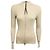 Top con cremallera de manga larga Brunello Cucinelli Beige / Gold Metallic Shimmer