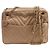 Timeless Borsa a tracolla con catena in pelle Chevron Chanel in Beige