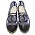 Chanel Mesh-Leder Espadrilles mit CC-Logo - Lila/Schwarz Weiß Blau