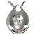 Autre Marque Platinhalskette mit Diamantanhänger