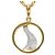 Autre Marque Collana con pendente in oro giallo 18K e platino con diamante D'oro