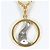Autre Marque Collana con pendente in oro giallo 18K e platino con diamante D'oro - vista 3