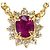 Autre Marque Collana in oro giallo 18K con rubino e diamante D'oro