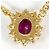 Autre Marque Collana in oro giallo 18K con rubino e diamante D'oro - vista 3