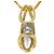 Autre Marque Collana in oro giallo 18K e platino con diamante D'oro