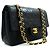 Chanel Classic Flap Lambskin Medium Nero - vista 3
