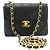 Chanel Vintage Square Classic Flap Quilted Lambskin Small Nero