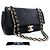 Chanel Classic Single Flap Chevron Lambskin Medium Nero - vista 3