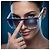 Gafas de sol Gucci GG 3554/S Blue Shield Blanco Azul - vista 3