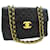 Bolsa de Ombro CHANEL Classic Large 13" Flap Chain em pele de cordeiro preta Preto - vista 2