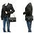 CHANEL Classic Double Flap 10" Borsa a tracolla con catena in pelle d'agnello nera Nero - vista 12