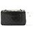 CHANEL Classic Double Flap 10" Borsa a tracolla con catena in pelle d'agnello nera Nero - vista 3
