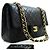 Borsa a tracolla con catena CHANEL Classic Double Flap 10" in pelle di agnello nera Nero