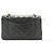CHANEL Classic Double Flap 10" Borsa a tracolla con catena in pelle d'agnello nera Nero - vista 3