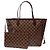 Borsa LOUIS VUITTON Neverfull in Tela Marrone - 103852