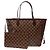 Borsa LOUIS VUITTON Neverfull in Tela Marrone - 103852 - vista 17