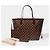 Borsa LOUIS VUITTON Neverfull in Tela Marrone - 103852 - vista 2
