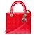 Borsa DIOR Lady Dior in Pelle Rossa - 103867 Rosso - vista 2
