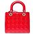 Borsa DIOR Lady Dior in Pelle Rossa - 103867 Rosso - vista 3