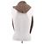 Autre Marque Cappuccio rimovibile in maglia marrone - vista 3