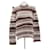 Chloé Gestreifter brauner Kaschmirpullover