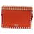 PRADA Shoulder Bag Leather Orange Silver - vista 2