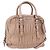 PRADA Gathered Hand Bag Leather 2way Pink Silver