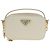 PRADA Chain Shoulder Mini Bag Safiano leather White Gold - vista 13