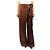 Ermanno Scervino Pantalones wrap de satén marrón - size UK 10 Castaño