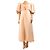 Maje Vestido midi rosa de mangas abullonadas - size UK 14