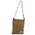 FENDI Shoulder Bag Corduroy Beige Silver