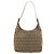 FENDI Zucchino Canvas Shoulder Bag Beige - vista 2