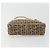 FENDI Zucchino Canvas Shoulder Bag Beige - vista 5