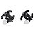 CHANEL COCO Mark Earring Metal Black CC