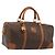 Céline CELINE Macadam Canvas Boston Bag PVC Leather Brown Gold