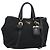 PRADA Hand Bag Nylon Leather 2way Black Gold